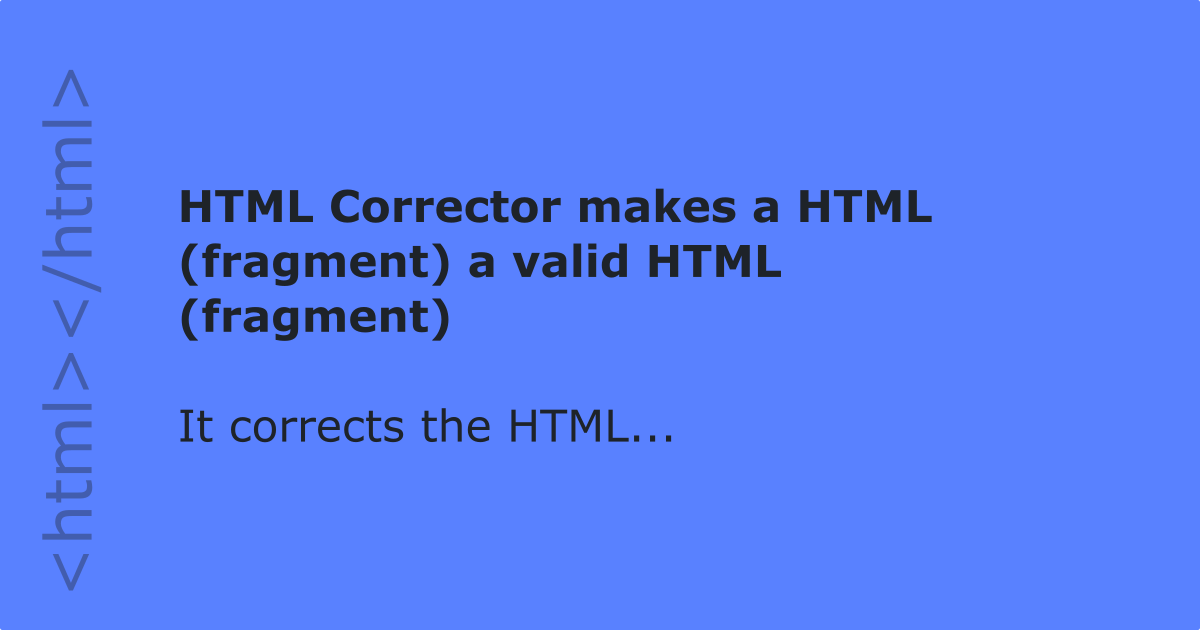 html corrector online